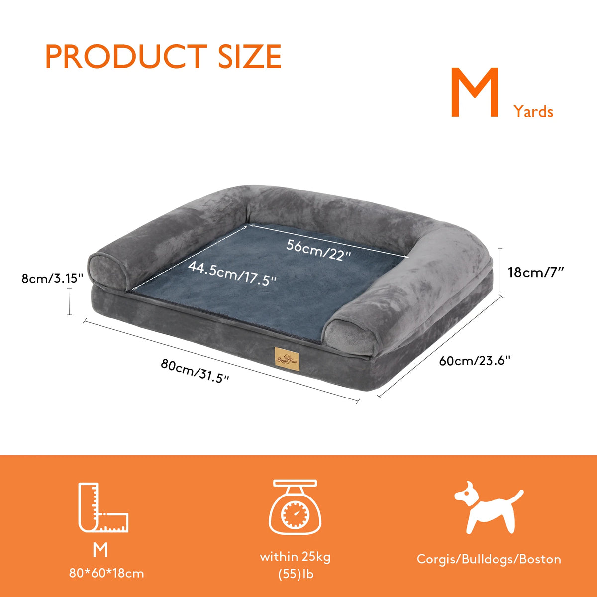 BINGOPAW Extra Large Orthopedic Dog Bed With Removable Washable Cover