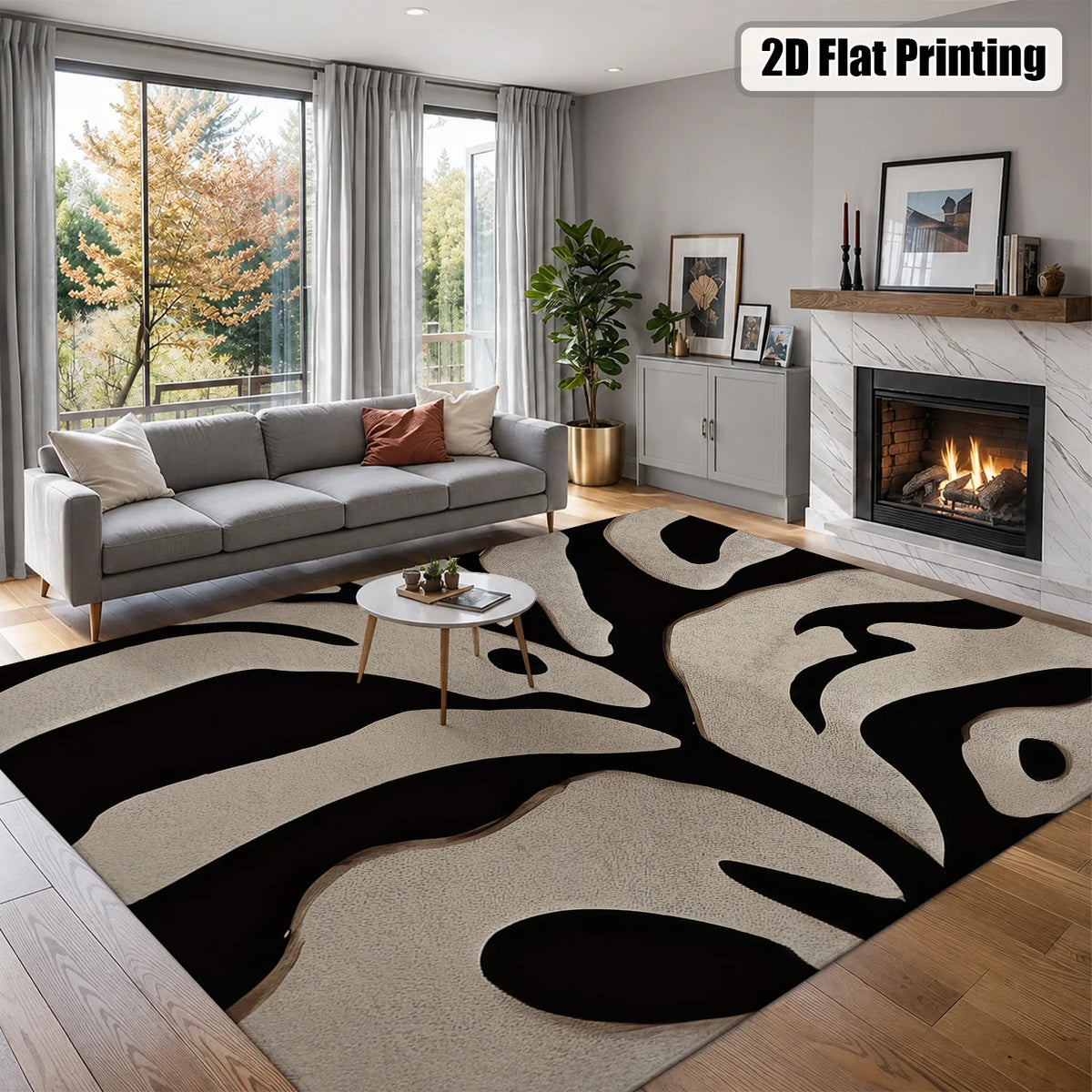 Machine Washable Velvet Area Rug With Non Slip Backing for Home