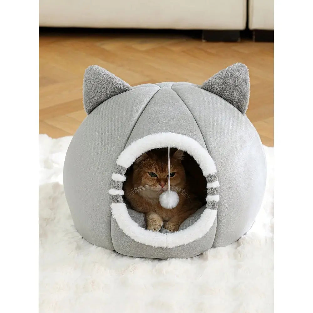 Washable Soft Cat Bed With Non Slip Bottom For Cats