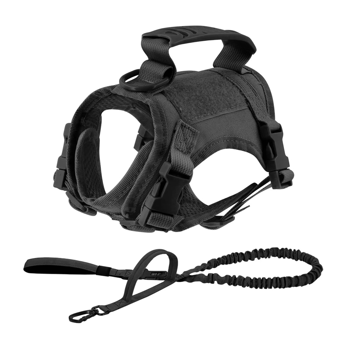 Adjustable Tactical Nylon Harness Leash Set For Small Pets
