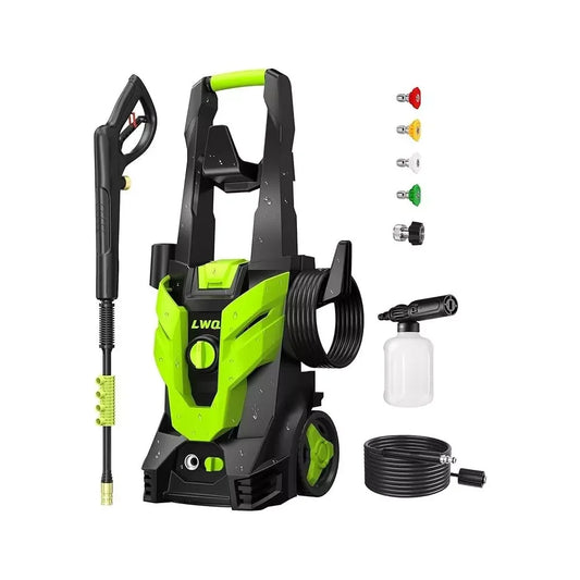 Electric Pressure Washer Super Strong Pressure Washer with Foam Cannon 4 Quick Connect Nozzles for Cars Fences Patios Home Cleani Tool