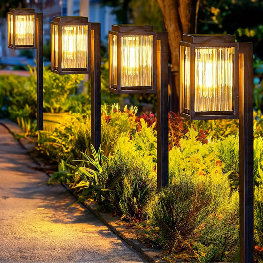 2/6 Pack Solar Pathway Garden Lights Outdoor Waterproof Landscape for Yard Patio Walkway Driveway Decor Solar Lawn Lamp Lighting