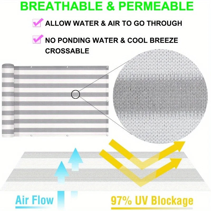Outdoor Sunshade Nets, Privacy Fences, and Spaced Outdoor Sunshade Nets Made of High-Density Polyethylene, These Nets Are Uv-Resistant and Breathable with Reinforced Copper Fasteners, Suitable for Terraces and Gazebos.