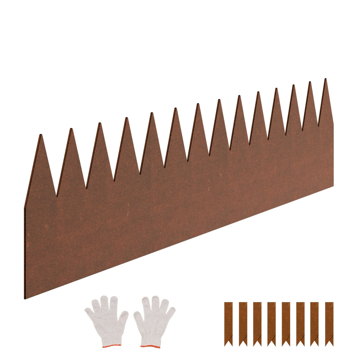 SucceBuy Steel Landscape Edging Weather-Resistant &Pre-Rust Metal Landscape Edging Bendable Edging Border Heavy Duty Lawn Edging