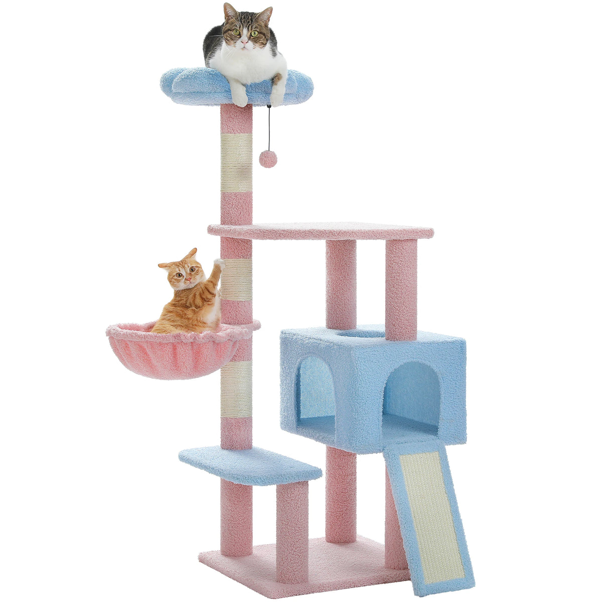 PAWZ Road Flower Design Cat Tree With Sisal Scratching Perch