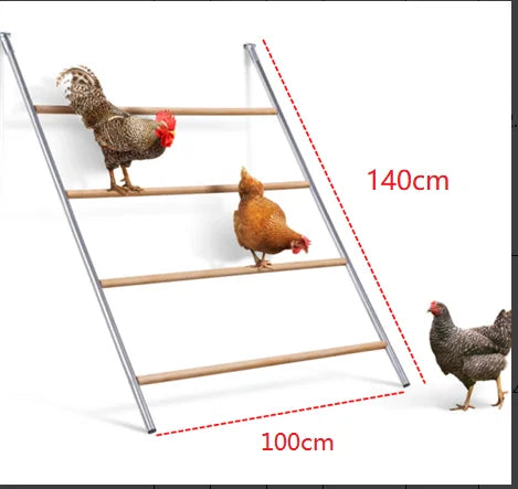 Chicken Perch for Coop with Ladder Design, Weatherproof Roosting Bars for Chickens, Durable Hen Coop Access for Backyard Poultry