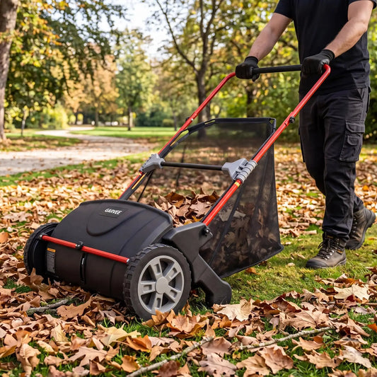 HiMISS Manual Lawn Sweeper For Yard Leaf And Grass Collection