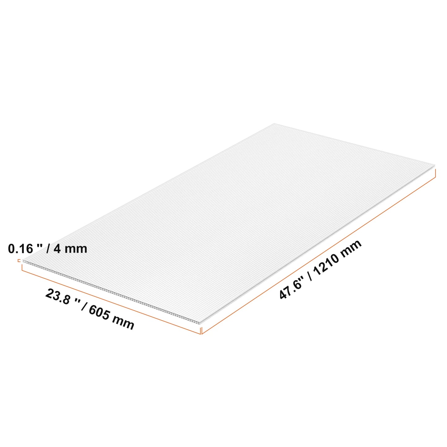 SucceBuy Polycarbonate Greenhouse Panels Roof Panels Sheets, Waterproof UV Protected Corrugated Resistance for Greenhouse/Garden
