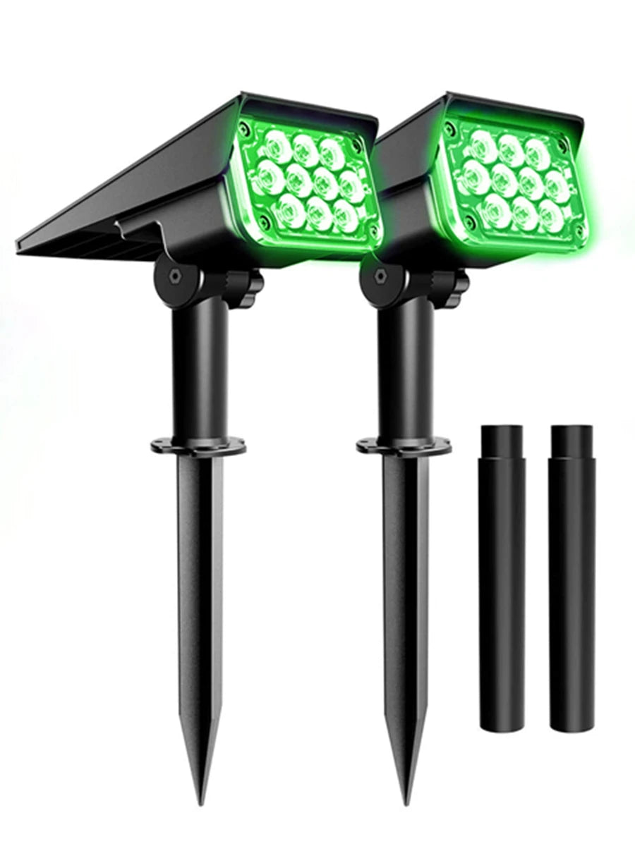 2PCS Solar Power Light Adjustable Light Temperature Solar Garden Light outdoor IP65 Solar Lamp Super Bright Solar Spotlight