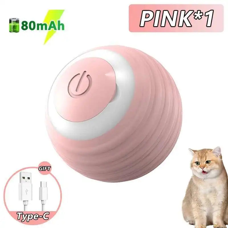 Smart Electronic Dog Toy Ball With Automatic Rolling RGB Lights
