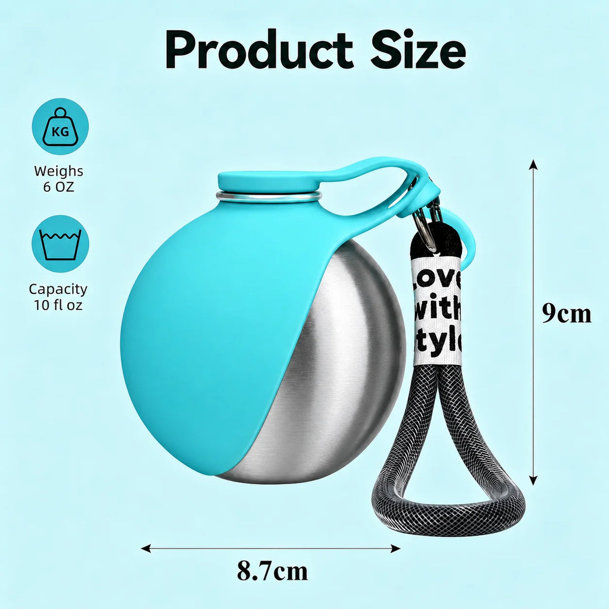 Pet water dispenser,dog travel cup,cat water bottle,puppy water feeder,stainless steel dog cup,foldable pet bowl,leak‑proof pet bottle,outdoor pet hydration,pet hiking gear,10oz pet water cup