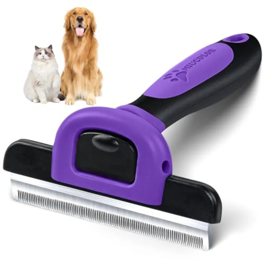 Pet Grooming Brush Deshedding Tool For Dogs Cats Stainless Steel