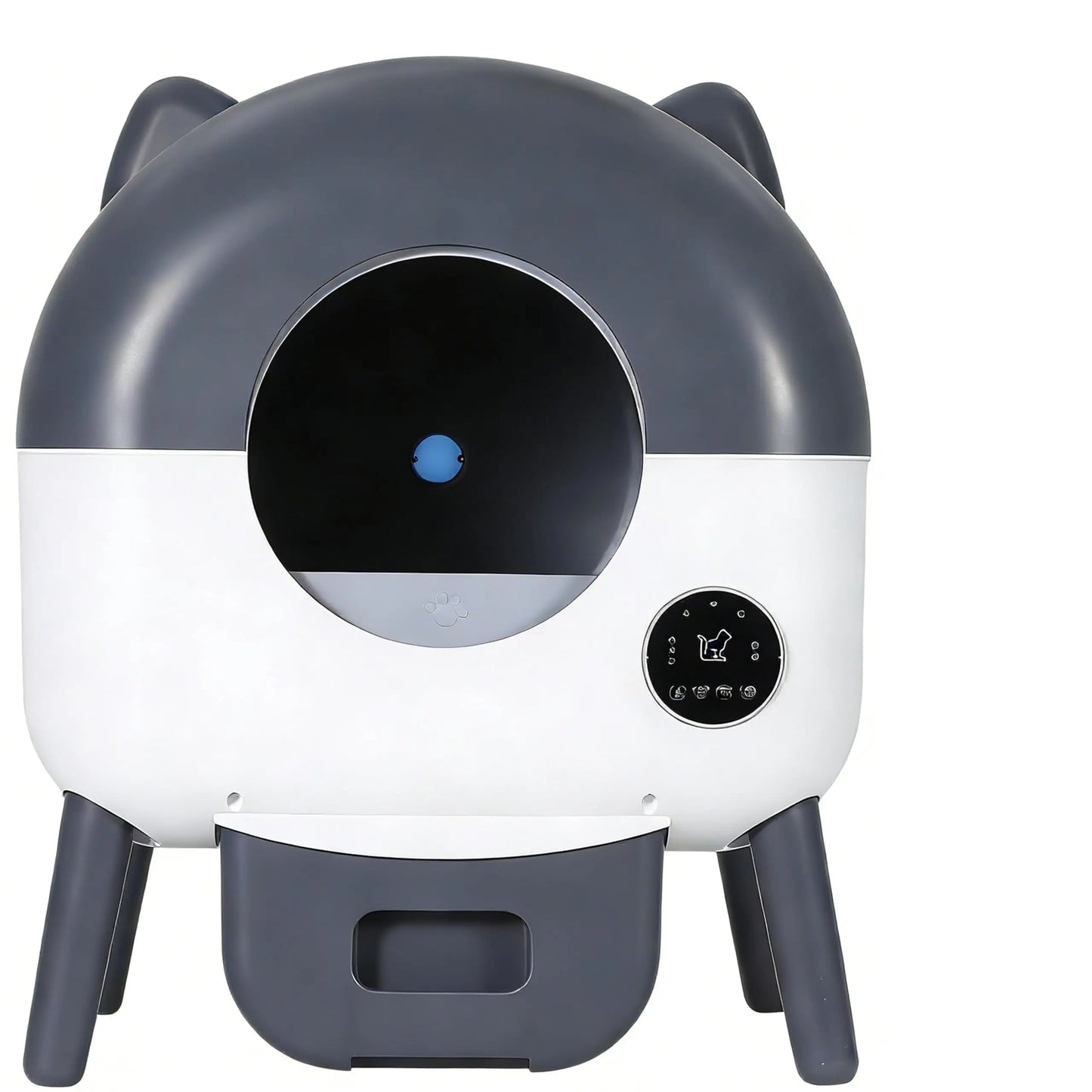Self Cleaning Litter Box, 76L Large Capacity Automatic Cat Litter Box for Multiple Cats, Electric Cat Litters Box App Control, Multiple Safety Protection, Built-in LED Lights, 1 Roll Garbage Bags
