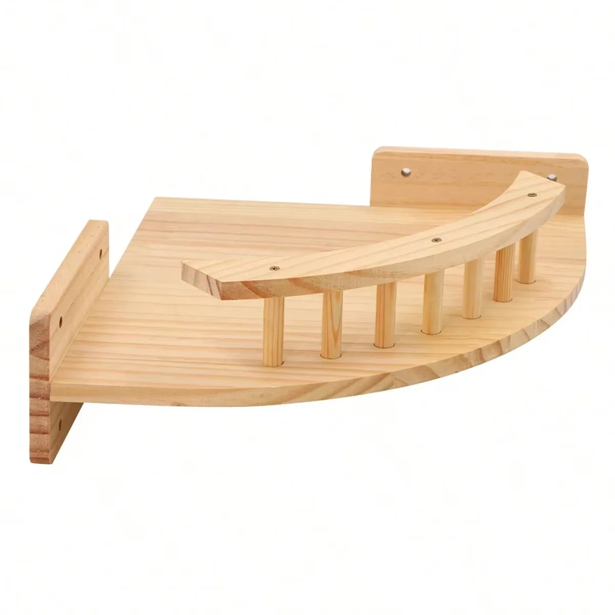 CWV Wall Mounted Cat Hammock Steps Pine Wood Climbing Shelf