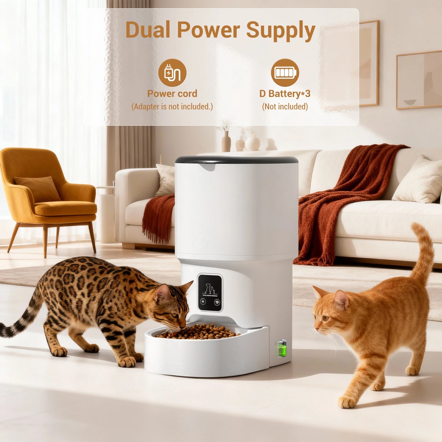 HiMISS Automatic Pet Feeder With Timer And Portion Control