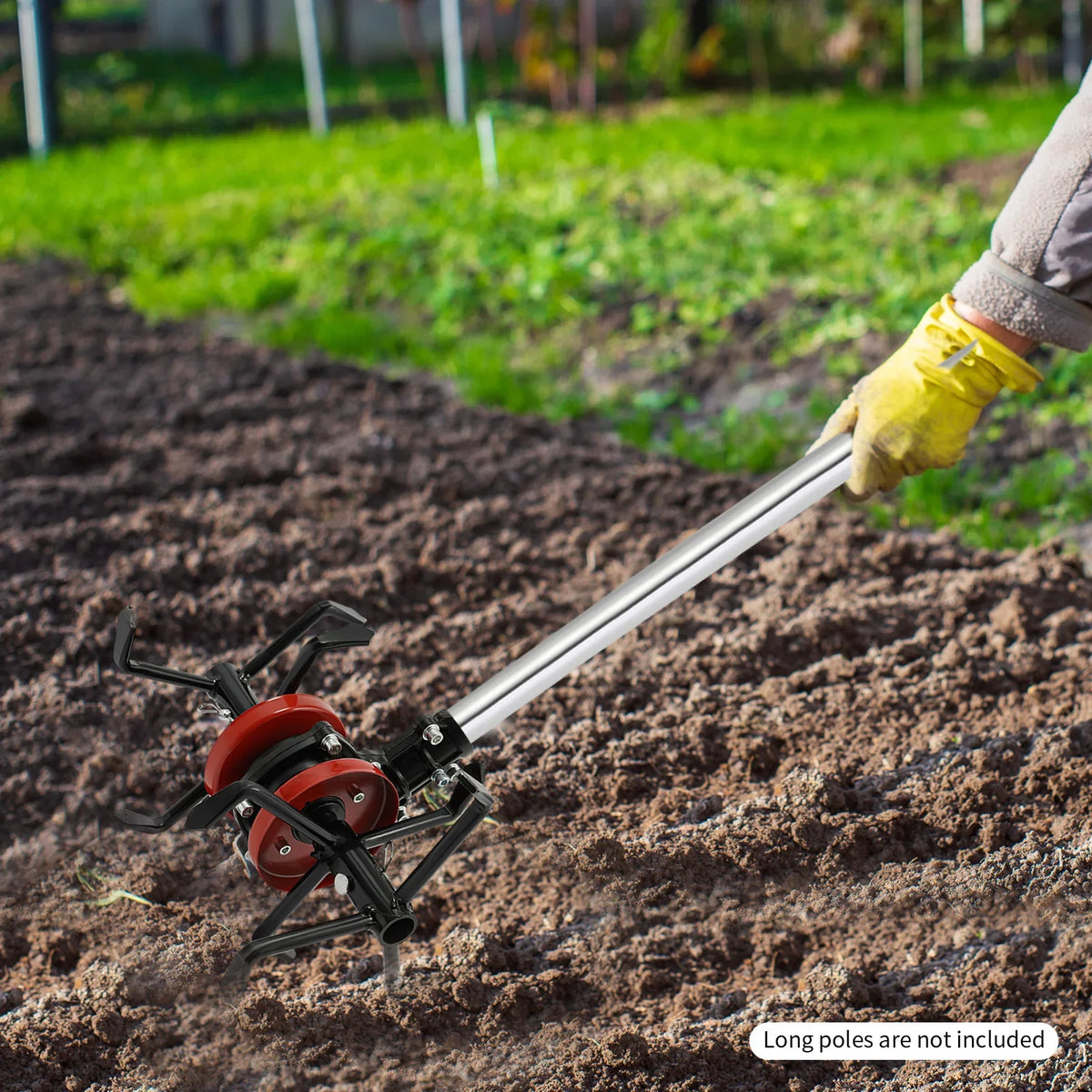 Cultivator Wheel Six Claw Weeding Tool Garden Cultivator Weeder Durable Efficient for Home Garden Soil Loosening Small Farm Use