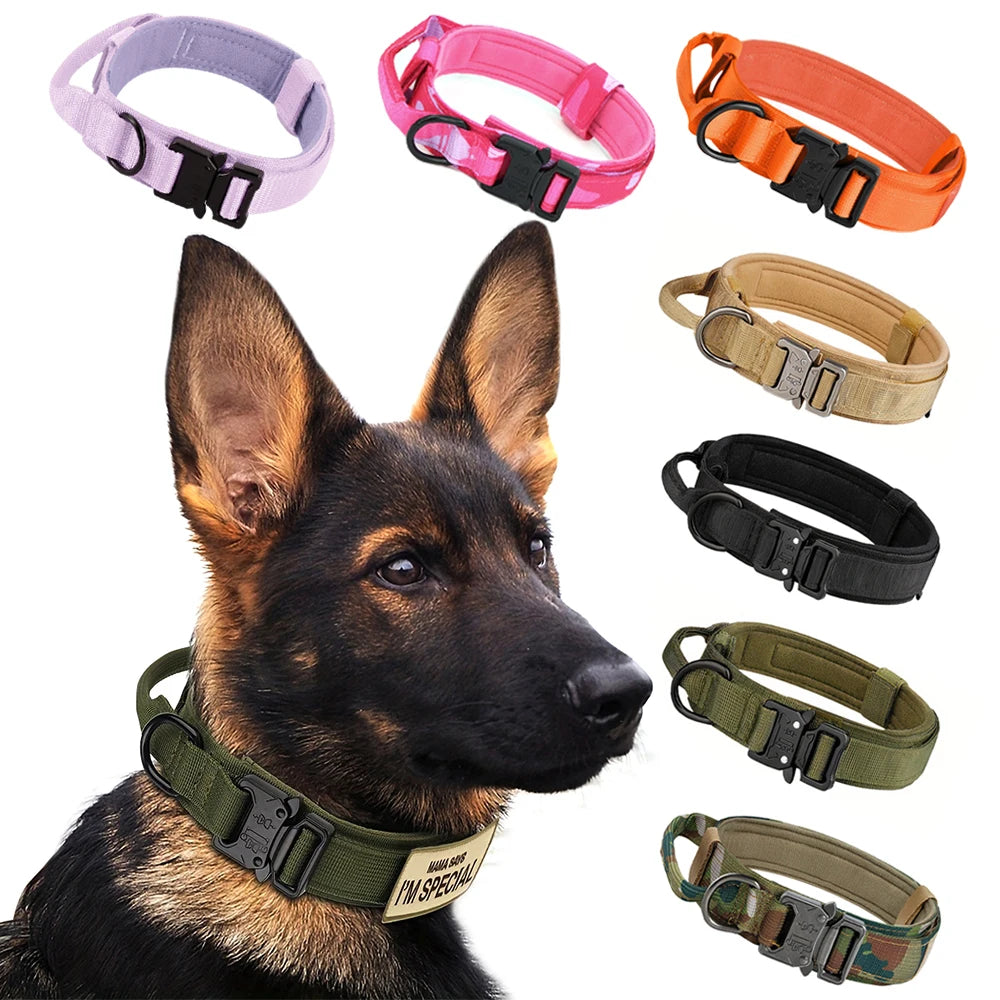 Petravel Adjustable Tactical Nylon Dog Collar Quick Release Buckle