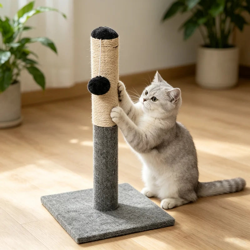 Vertical Sisal Cat Scratcher, Wear-resistant & Scratch-resistant, Lint-free, Detachable Minimalist Cat Scratching Post