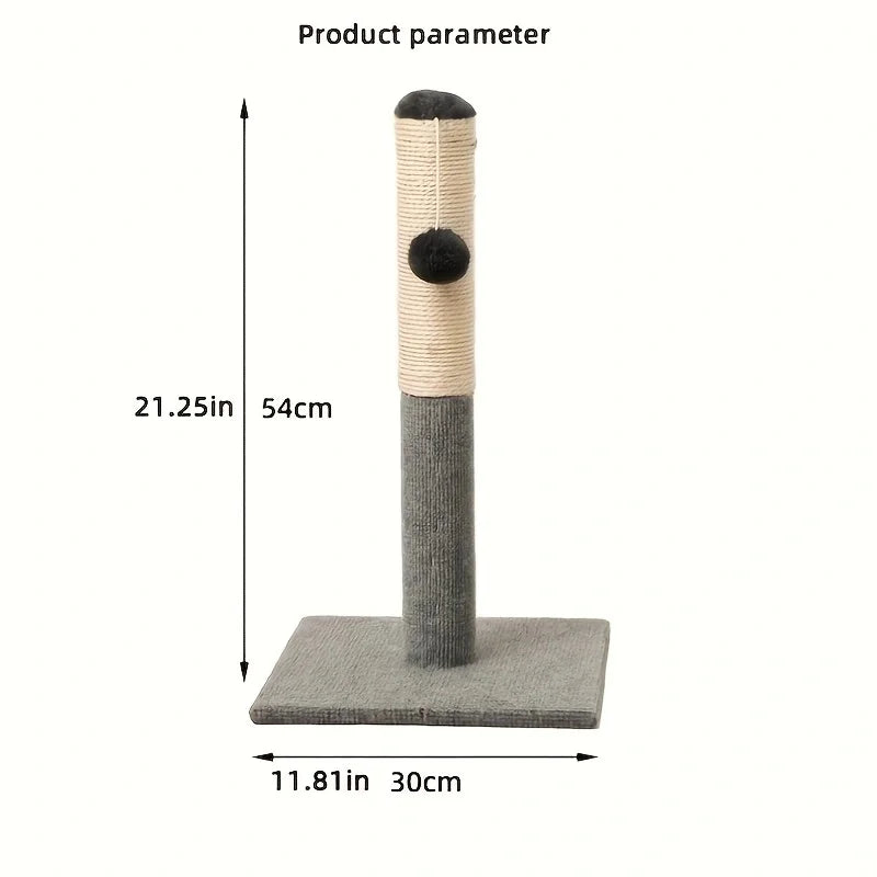 Vertical Sisal Cat Scratcher, Wear-resistant & Scratch-resistant, Lint-free, Detachable Minimalist Cat Scratching Post