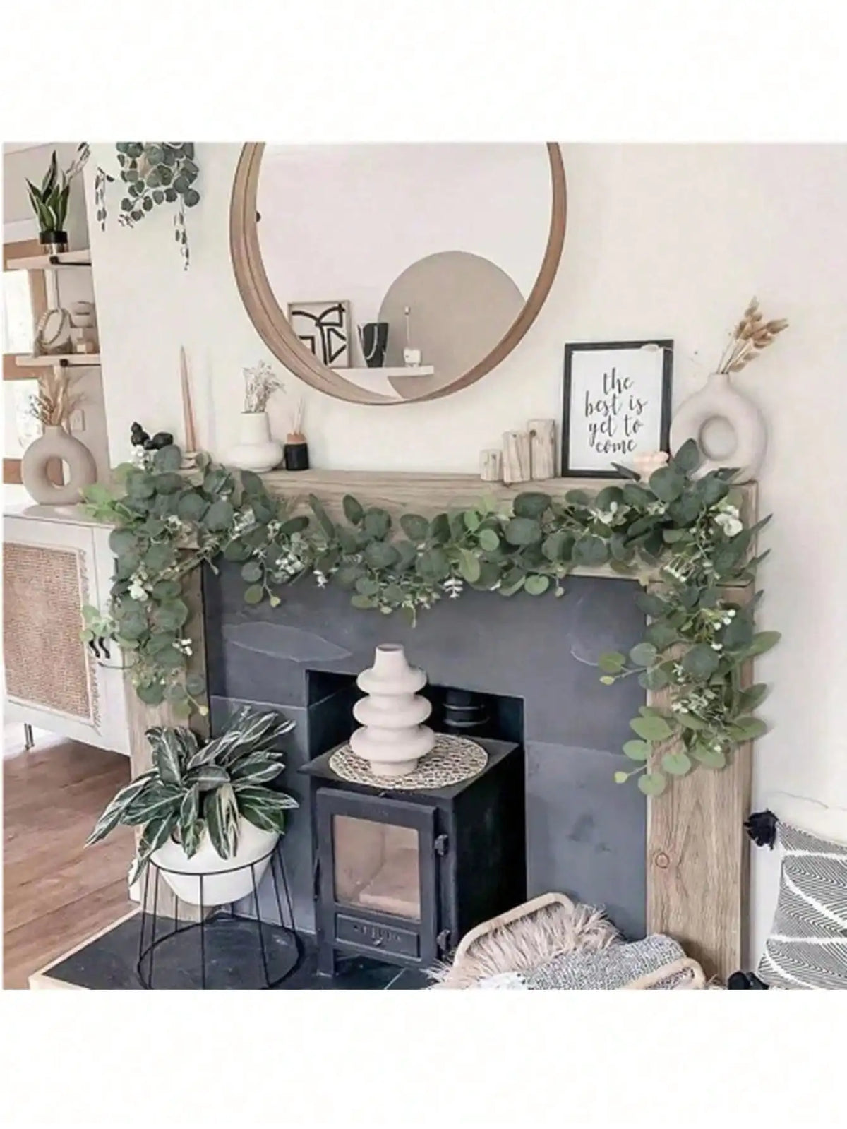 1/3/4/5/6/7/8/9pcs 180cm Eucalyptus Vine Decoration, Made Of Nylon Material, Suitable For Birthday Party, Room, Yard, Living Room, Baptism, Background Decoration, Home Decor, Artificial Plant, Autumn Decoration, Room, Tableto