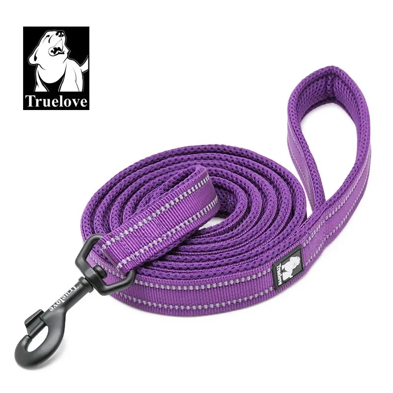 Truelove Padded Reflective Nylon Dog Walking Leash With Quick Release