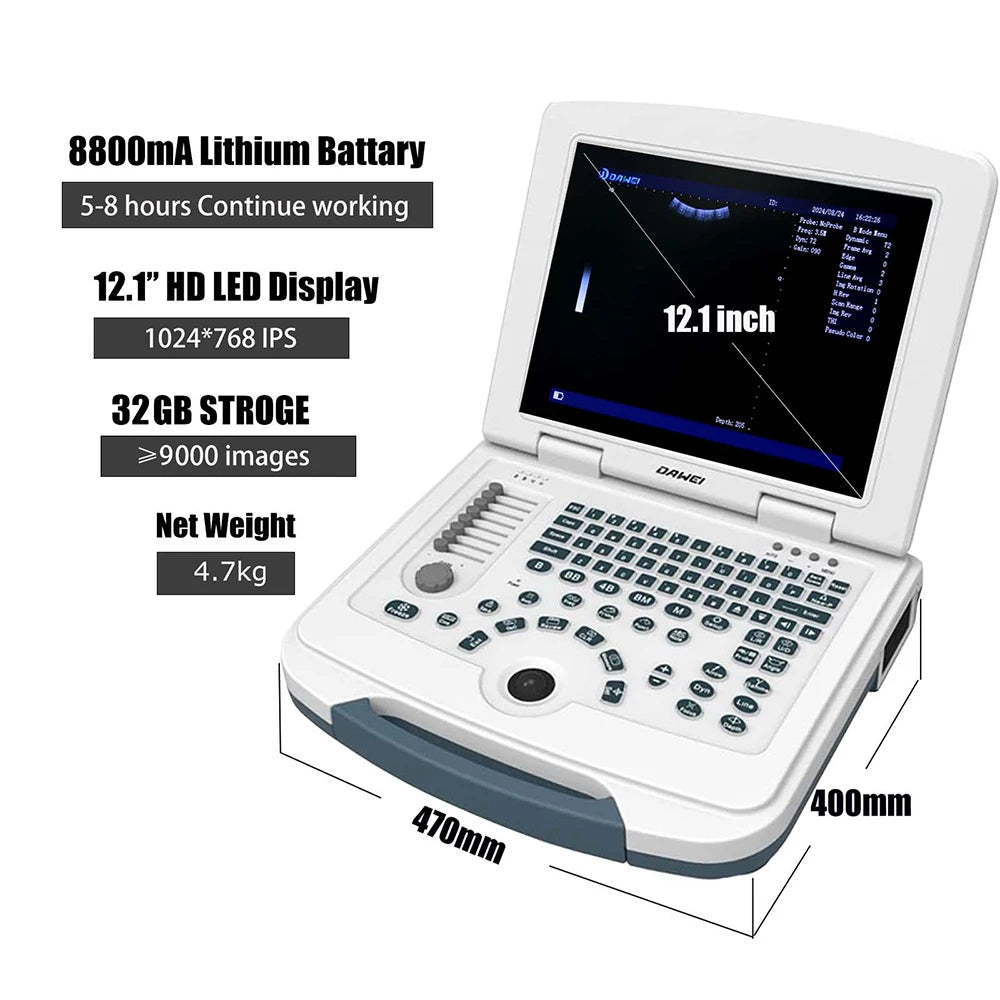 Dawei 3.5MHz Vet Portable Ultrasound Scanner for Dog Cat Pregnancy