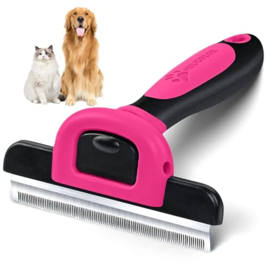 Pet Grooming Brush Deshedding Tool For Dogs Cats Stainless Steel