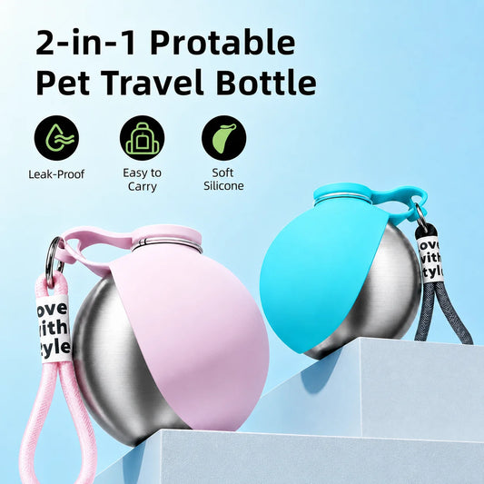 Pet water dispenser,dog travel cup,cat water bottle,puppy water feeder,stainless steel dog cup,foldable pet bowl,leak‑proof pet bottle,outdoor pet hydration,pet hiking gear,10oz pet water cup
