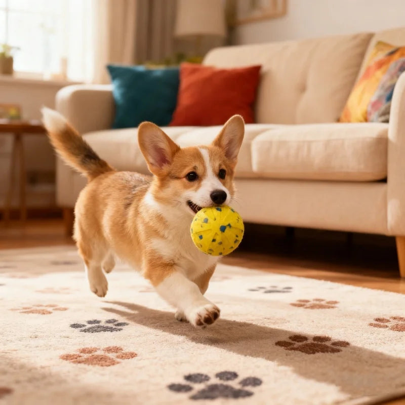 BOOTEELY Pet Smart Interactive Ball Bouncing Ball For Dogs Electric Automatic Vibrating Popcorn Gravity Jumping Wear Resistant Foam Ball