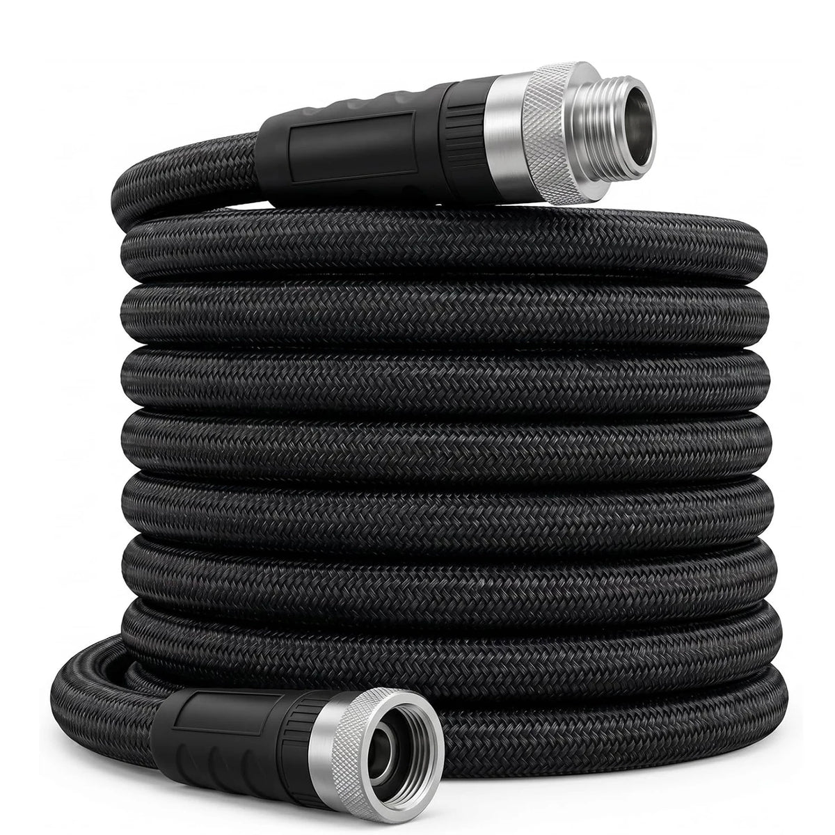 25/50/75/100 FT Non-Expandable Garden Hose, Lightweight Water Hose With TPE Inner Tube, Anti-Kink Braided Hose For Car Wash Yard Patio