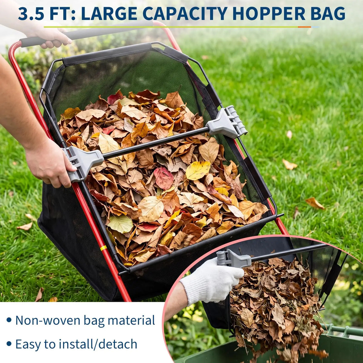 HiMISS Manual Lawn Sweeper For Yard Leaf And Grass Collection
