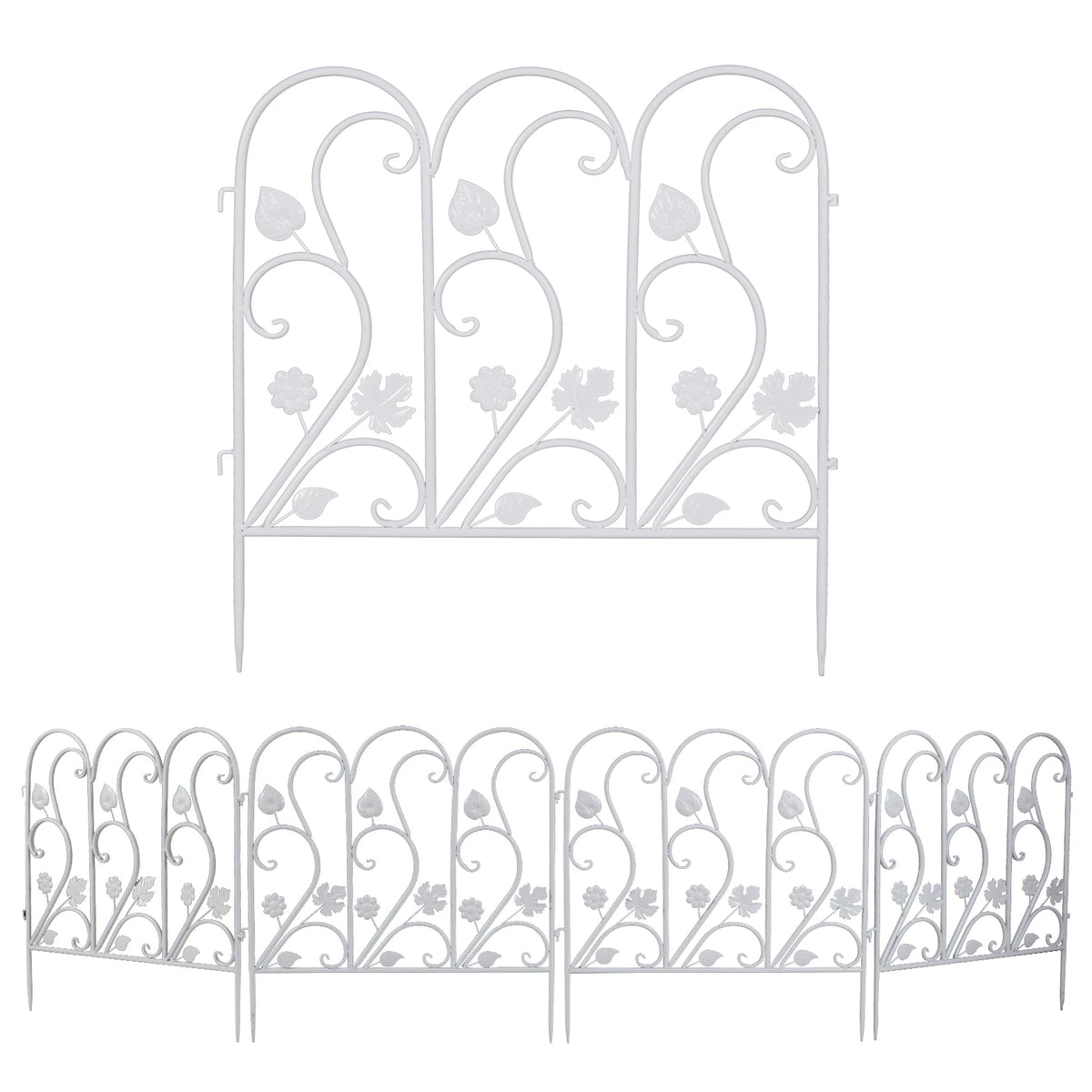 5PCS Decorative Garden Fence Outdoor Garden Balcony Patio Lawn Landscape Fences
