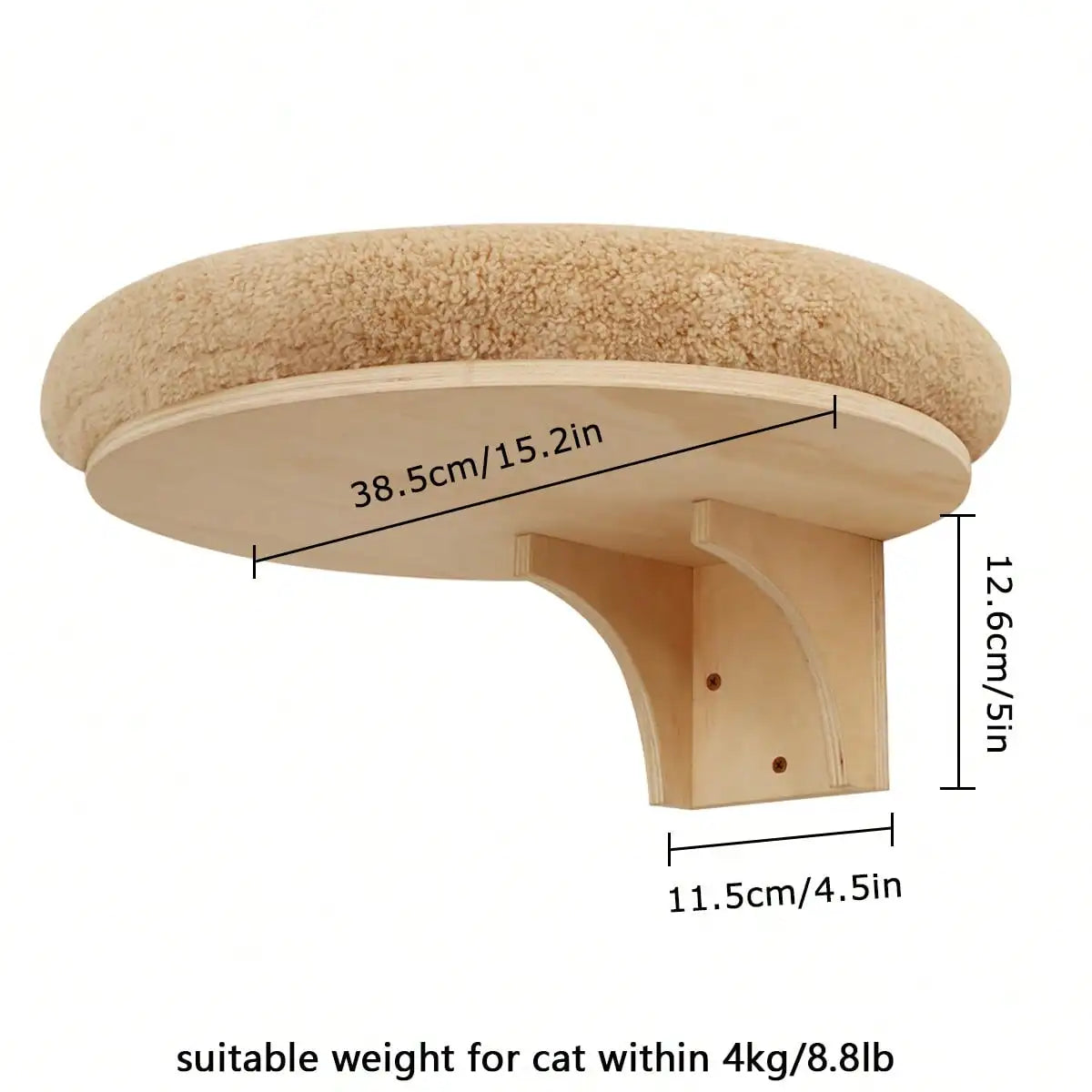CWV Wall Mounted Cat Rope Bridge With Sisal Wooden Stairs