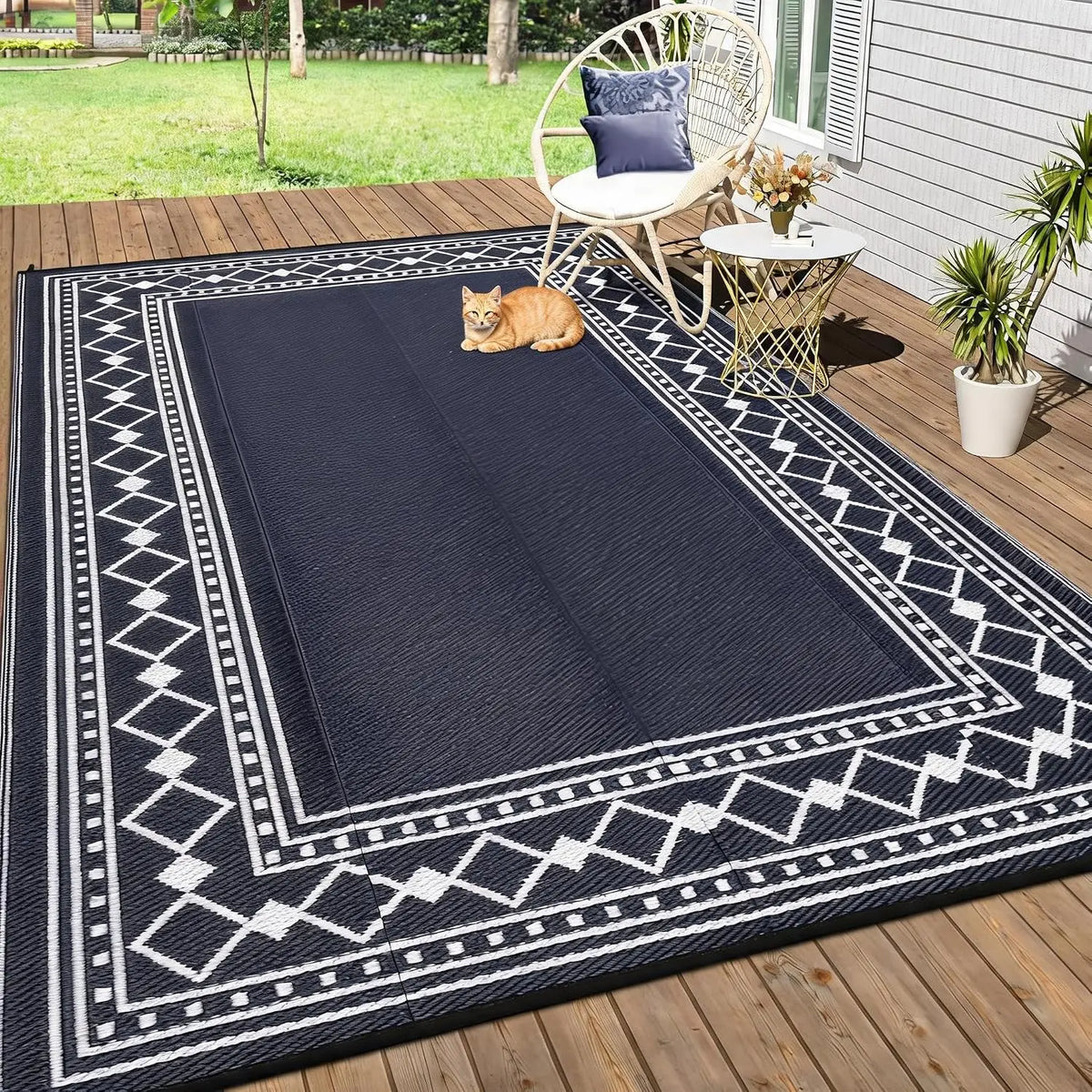 Garvee Waterproof Washable Decorative Living Room Carpet Rug