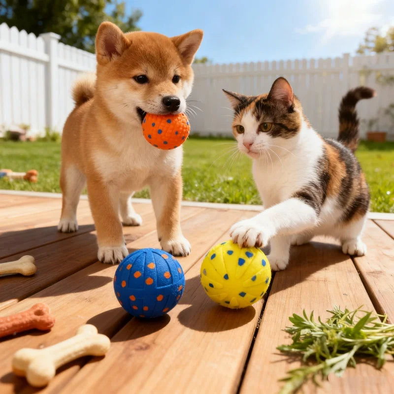 BOOTEELY Pet Smart Interactive Ball Bouncing Ball For Dogs Electric Automatic Vibrating Popcorn Gravity Jumping Wear Resistant Foam Ball