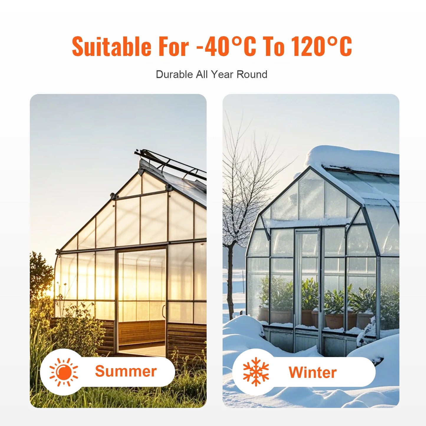 SucceBuy Polycarbonate Greenhouse Panels Roof Panels Sheets, Waterproof UV Protected Corrugated Resistance for Greenhouse/Garden