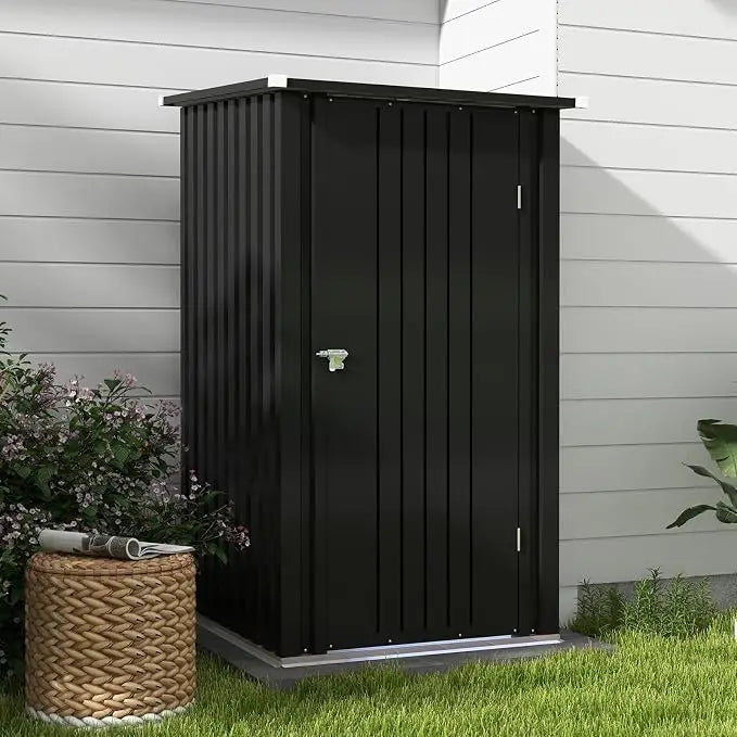 Galvanized Steel Outdoor Storage Shed With Double Doors And Ventilation