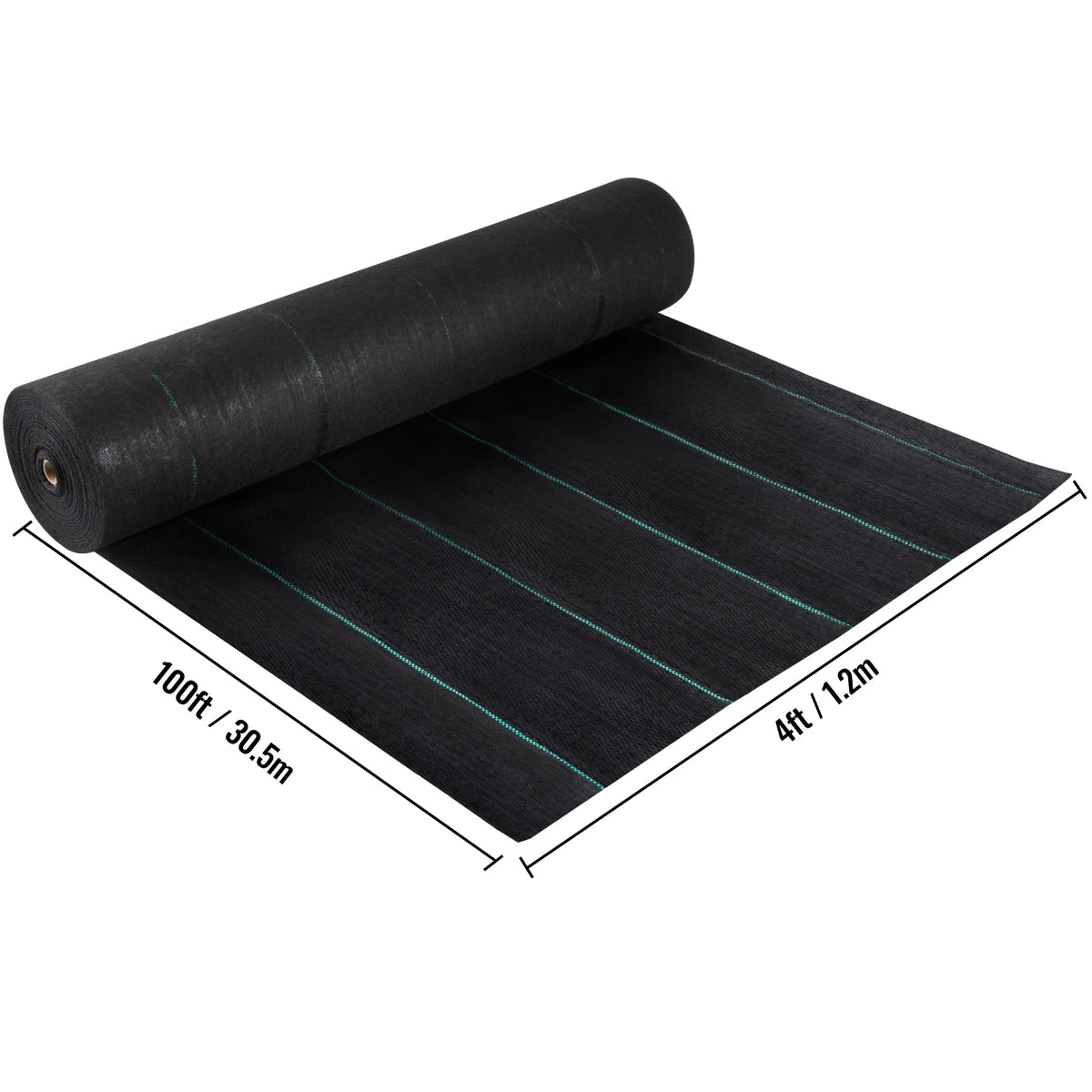 SucceBuy Woven Ground Cover Weed Barrier 5.8/5oz Landscape Fabric 4'x100'/5'x250'/3'x300'/4'x300' Garden Mat Weed Control Fabric