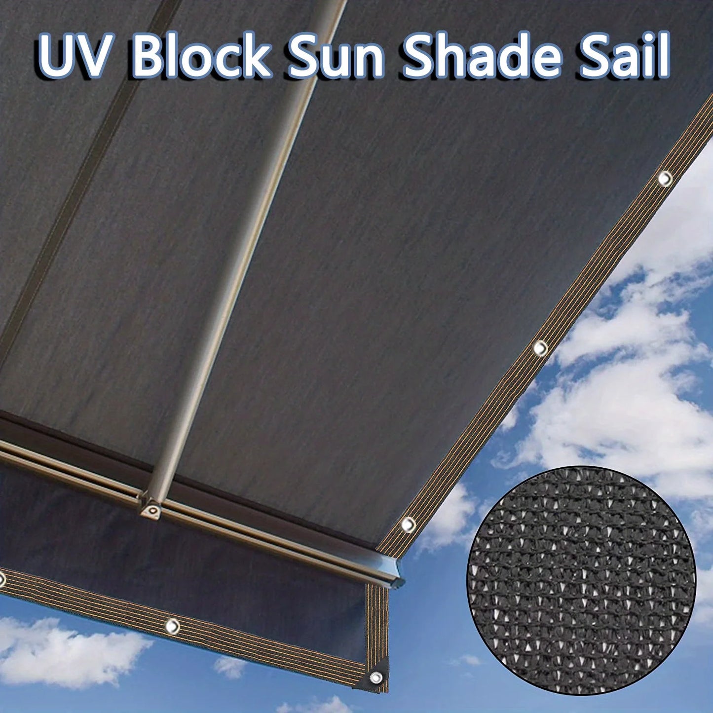 Outdoor Sunshade Nets, Privacy Fence Screens, and Shaded Outdoor Patios Made of High-Density Polyethylene with Tough Uv-Resistant Mesh Holes, Suitable for Courtyard Use.