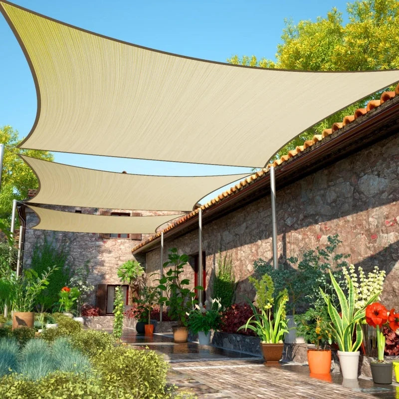 Outdoor Sunshade Nets, Outdoor Spaced Sunshade Nets, Plant Sunshade Nets Lightweight, High-Density, Uv-Resistant, and Reinforced Nets, Suitable for Dog Houses and Porches.