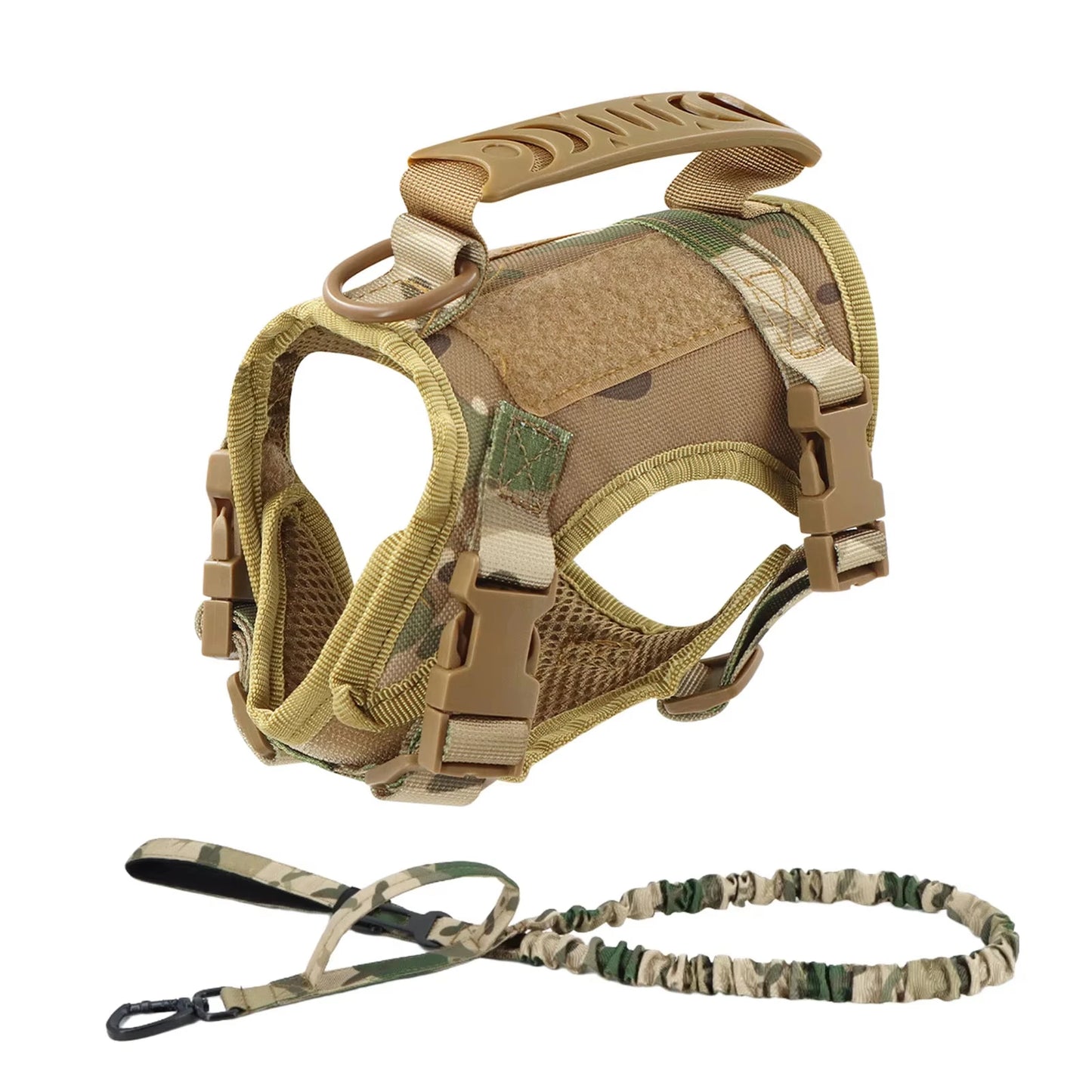 Adjustable Tactical Nylon Harness Leash Set For Small Pets