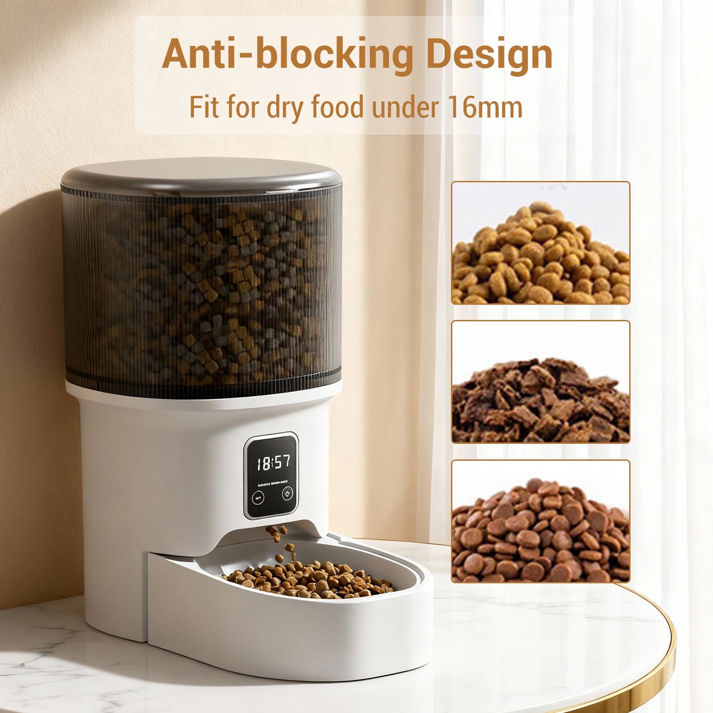 HiMISS Automatic Pet Feeder With Timer And Portion Control