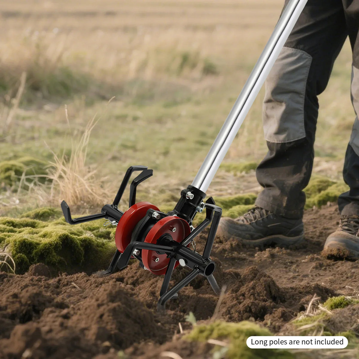 Cultivator Wheel Six Claw Weeding Tool Garden Cultivator Weeder Durable Efficient for Home Garden Soil Loosening Small Farm Use