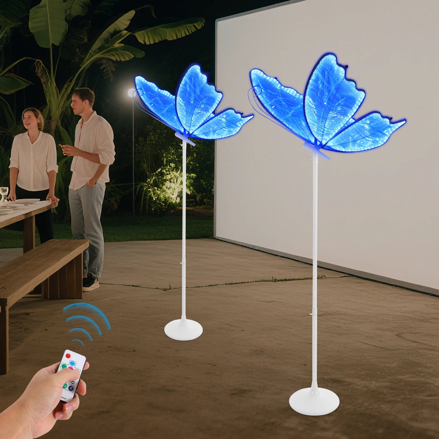 48W LED Strip Light LED 2pcs Wedding Butterfly Floor Lamp Hanging Light Romantic Hanging Wedding Butterfly Decoration Props