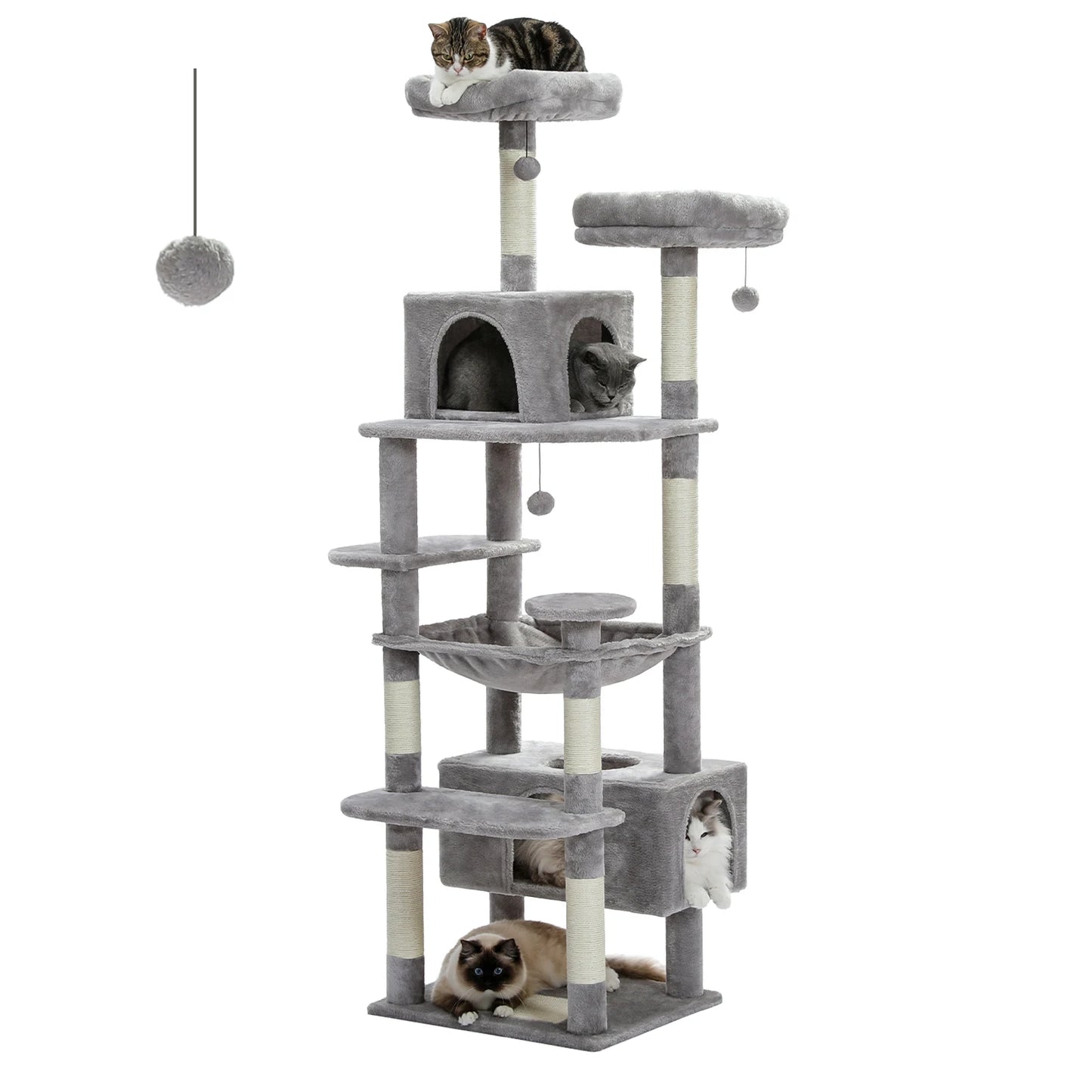 PAWZ Road Cat Tree Tower With Scratching Posts Hammock Condo