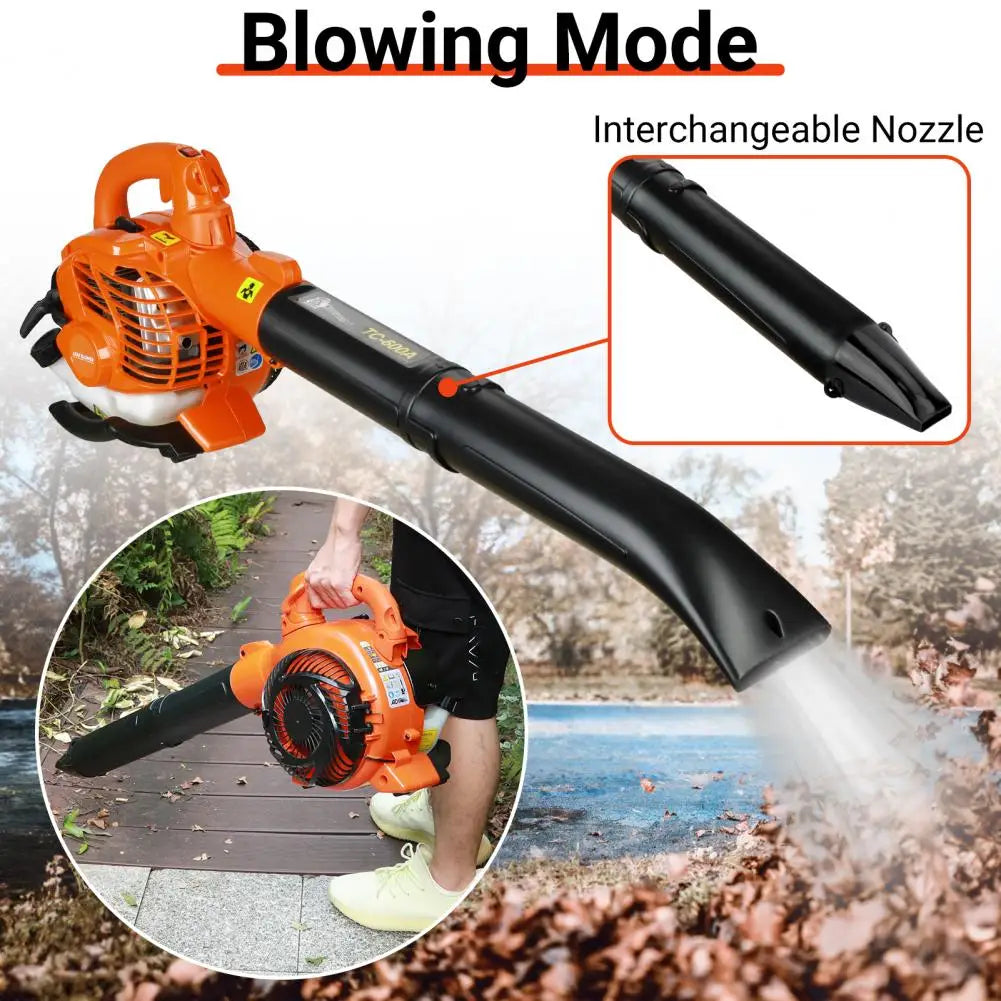 Gas Powered Leaf Blower 2-Stroke Handheld Leaf Blower Dual-Purpose Cleaner Air Blower Powerful Wind Snow Blower Gardening Tools