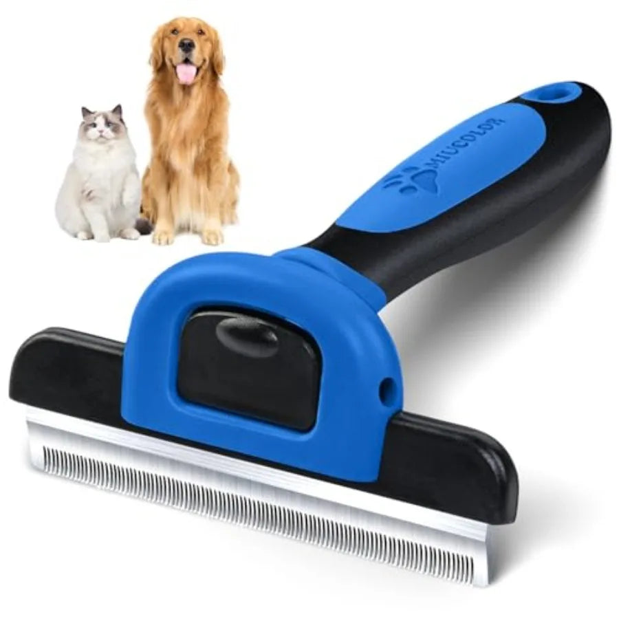 Pet Grooming Brush Deshedding Tool For Dogs Cats Stainless Steel