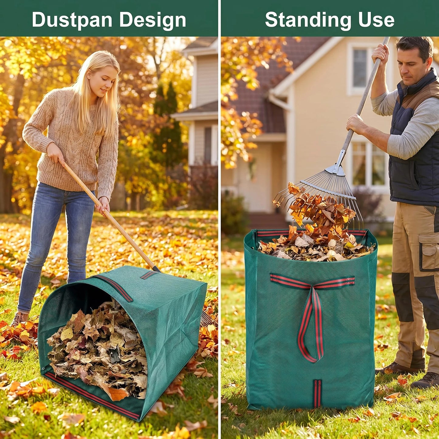 HiMISS Reusable Self Standing Yard Waste Leaf Cleanup Bags