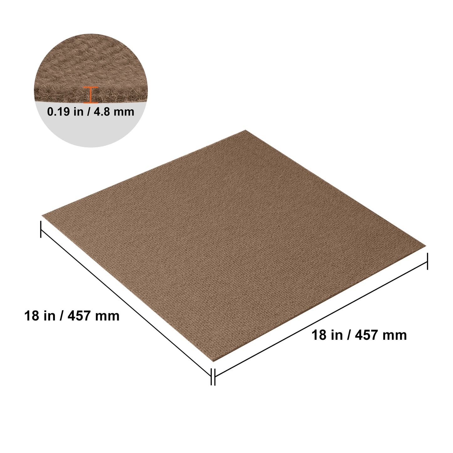 SucceBuy Carpet Tiles Peel & Stick Self Adhesive Carpet Floor Tile Soft Padded Carpet Tiles Bedroom Living Room Indoor Outdoor