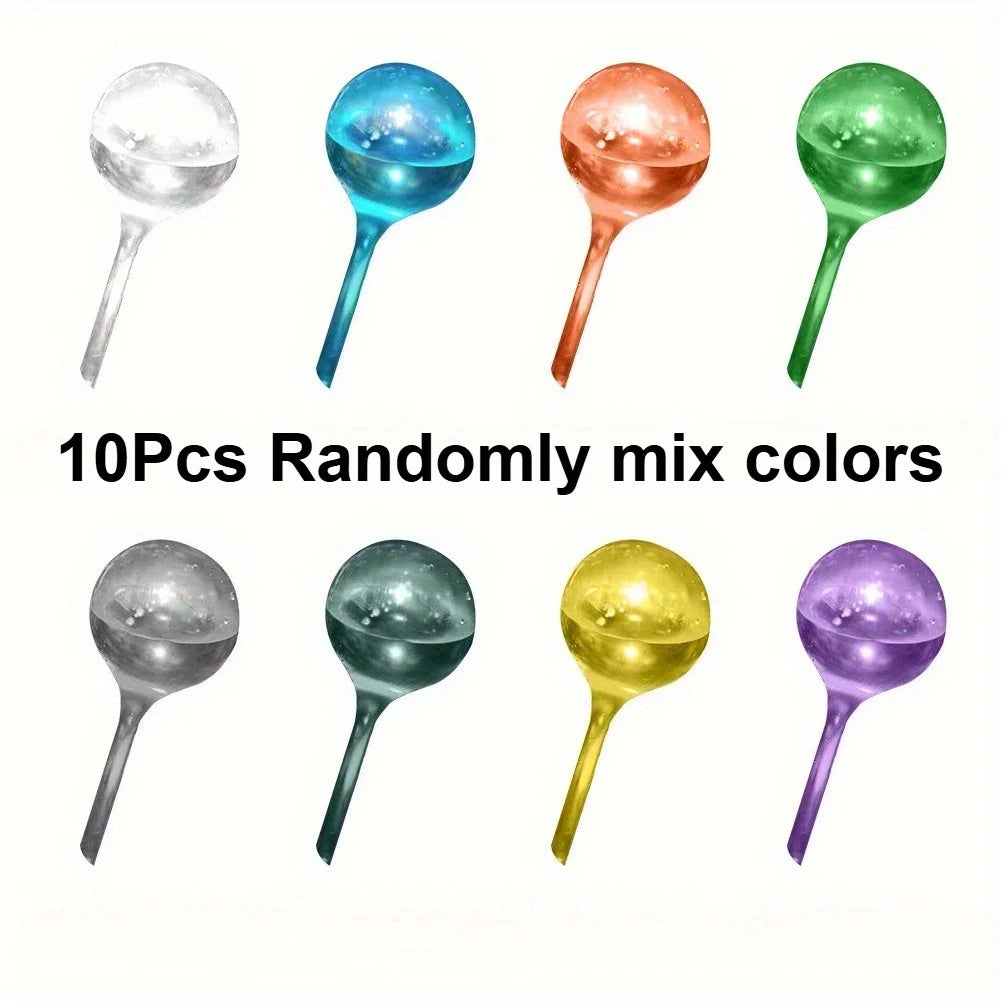 10PCS Clear Plant Watering Globes Automatic Drip Irrigation System Garden Indoor Outdoor Plant Watering Balls Devices Supplies